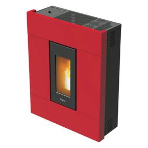 Estufa de Pellets TABLA 7 Slim Roja de 7kW, 4 Estrellas, Clase A+ 7019031 - Product Image 1