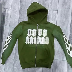 Sudadera con capucha con bordado desgastado para hombre 100% algodón French Terry ropa de calle de alta calidad última tendencia técnicas de hojaldre - Product Image 5