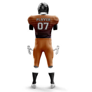 Ensembles d'uniformes de football américain pour adultes imprimés par transfert de chaleur conçus sur mesure 100% polyester équipe personnalisée évacuant l'humidité à séchage rapide - Product Image 6