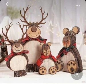 Adornos navideños de madera natural, artesanías rústicas hechas a mano, decoración colgante de árbol de vacaciones para decoración del hogar y regalos de festivales - Product Image 5