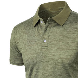 Propre marque sport 4 voies Stretch séchage rapide rapide Golf polos imprimer Logo motif nouveau à manches courtes hommes tricoté tissu décontracté - Product Image 4