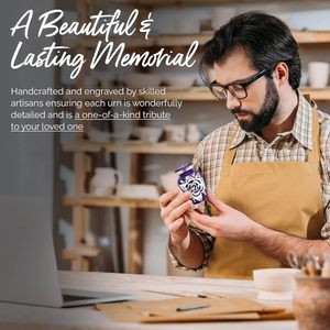 Urna de rosa para cenizas-Pequeña urna de cremación de recuerdo para cenizas con caja y bolsas-Honra a tu ser querido con urna conmemorativa Rosa - Product Image 4