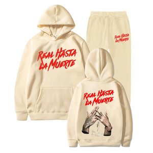 ชุดวอร์มผู้ชายผ้าฝ้ายคุณภาพสูงเป็นมิตรกับสิ่งแวดล้อม พิมพ์โลโก้ได้ตามต้องการ ชุดฮู้ดดี้แบบยูนิเซ็กซ์ ชุดสเวตเตอร์ขนาดใหญ่ ยืดได้สี่ทิศทาง - Product Image 2