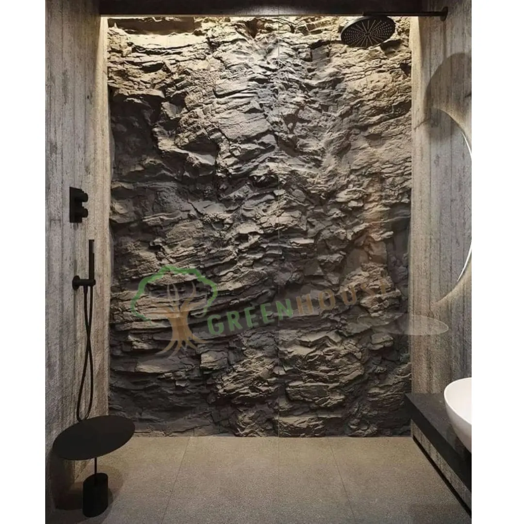 Trong nhà ngoài trời FRP Faux Rock tường với thiết kế mới nhất & cái nhìn tự nhiên FRP nhân tạo Rock Panel tường cho sang trọng tường trang trí