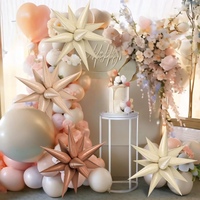 Ballon en feuille métallique 4D Starburst de 26 pouces, ballon étoile à pointes pour la décoration de fête d'anniversaire ou de mariage