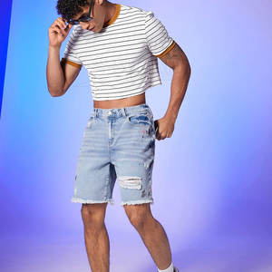 Relaxed <b>Crop</b> <b>Top</b> T-Shirt With Fashionable Short Cut Stretchy <b>Crop</b> <b>Top</b> T-Shirt Made In Pakistan - Product Image 6