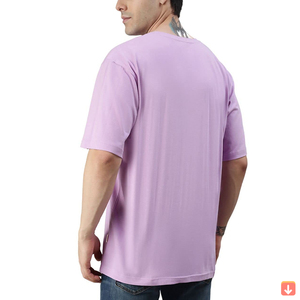 T-shirts personnalisés pour hommes, écologiques, anti-boulochage, à séchage rapide, à manches courtes, col rond, haute qualité, logo personnalisé, épaules tombantes, respirants - Product Image 2