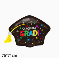 Fournisseur pour Fête de Remise de Diplôme : Chapeau de Docteur, Accessoires Photo, Ballons « Félicitations Diplômé » Multi-tailles, Ballons en Aluminium, Marque MIQI, Logo Personnalisé