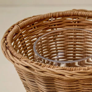 Juego Moderno de 2 Jarrones de Ratán en Forma de Embudo, Jarrones de Mimbre Hechos a Mano para una Exhibición de Lujo - Product Image 2