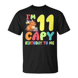 Maglietta per il 11° Compleanno di Capibara: Celebra con Stile il 11° Compleanno con una Maglietta Promozionale Personalizzabile - Product Image 1