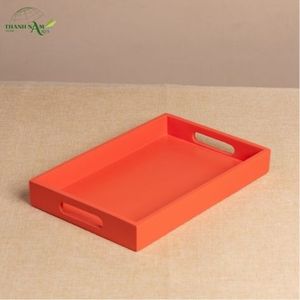 Bandeja de Bambú Hecha a Mano, Ecológica, Duradera, con Acabado Lacado, Apta para Alimentos, Ligera, Portátil, Diseño Personalizable, Artesanal - Product Image 3