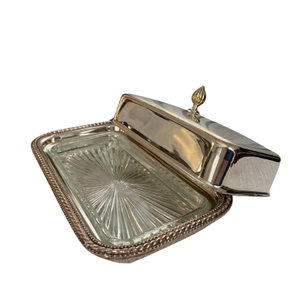 Plato de servidor Chapado en plata de Metal, platos modernos para servir mantequilla, mesa de cocina de estilo tradicional, bandeja de queso de alta calidad - Product Image 1