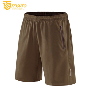 Te nouveau 2025 été tendance hommes Gym Shorts de sport en plein air course Fitness respirant Double couche solide teint uni - Product Image 4