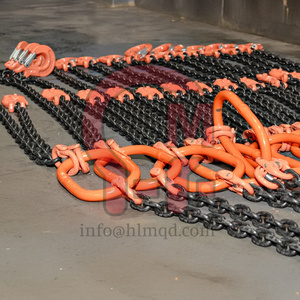 Hlm tiêu chuẩn mạ kẽm <span class=keywords><strong>G80</strong></span> nâng chuỗi Sling điều chỉnh bốn chân hợp kim thép chuỗi cáp treo với chuỗi hợp kim và móc - Product Image 6