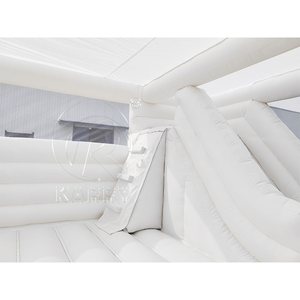 Indoor Outdoor White <b>Inflatable</b> Bouncer <b>Slide</b> Kids Party Wedding <b>Inflatable</b> Castle - Product Image 2