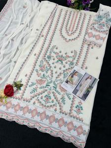 Traje Pakistaní para Mujer con Bordado Georgette, Ideal para Fiestas, Secado Rápido, Todas las Temporadas, Venta al Por Mayor - Product Image 4