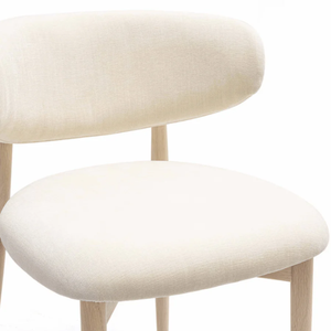 Tabouret de bar Sasha en velours/duvet et bois, vert forêt, crème, tabouret de bar haut durable pour bar à domicile et salle à manger - Product Image 3