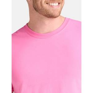 Camiseta de algodón 100% para hombre, camisetas finas de verano suaves informales para Fitness, ropa de casa para hombre, camiseta sólida de manga corta con cuello redondo para hombre - Product Image 2