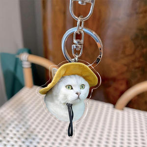 Porte-clés personnalisé avec portrait d'animal <span class=keywords><strong>de</strong></span> compagnie, breloque en acrylique personnalisée pour chien ou chat, un cadeau <span class=keywords><strong>de</strong></span> poche pour célébrer votre amour pour votre animal à fourrure - Product Image 4