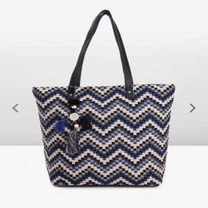 Sac fourre-tout pour femme en tissu jacquard tissé sur mesure, fil teint, écologique, respirant, design tapisserie - Product Image 1