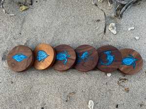 ที่รองแก้ววอลนัทพรีเมี่ยมเมเปิ้ล, วอลนัท, จานรองแก้วไม้, ที่รองแก้วกาแฟ, ที่รองแก้วเบียร์ไม้กลม - Product Image 6