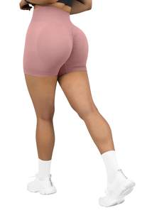 Pantalones cortos de Yoga sin costuras de cintura alta para mujer, mallas de entrenamiento, ropa deportiva para gimnasio, ropa deportiva reciclada hecha de Spandex/nailon - Product Image 4