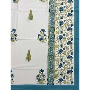 Hand Block Printed King Size 100% Cotton Double Bedsheet Pillow Cover Eco-Friendly Floral <b>Comforter</b> <b>Set</b> for Home 3 Pcs <b>Set</b> - Product Image 2