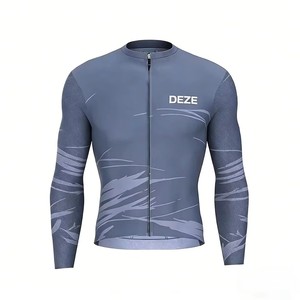 Maillot de cyclisme sur route pour homme, coupe ajustée, résistant aux intempéries, anti-humidité, haute performance, manches longues, pour l'endurance et les loisirs - Product Image 1
