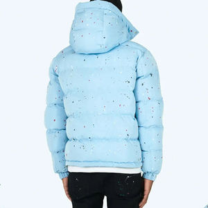 Veste matelassée pour hommes de haute qualité du fabricant OEM avec manches longues et col montant Streetwear d'hiver en toile teinte unie - Product Image 3