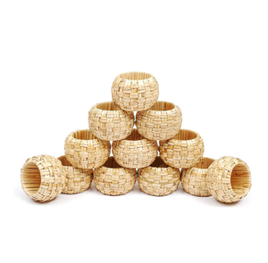 Rond de serviette Table rustique élégant artisanat vaisselle pour vaisselle Restaurant personnalisé vente la plus vendue - Product Image 4