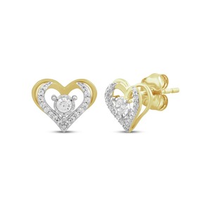 Pendientes de Diamantes con Forma de Corazón Abierto, 0.50 Ct, Diamantes Cultivados en Laboratorio, Oro Sólido de 14K, Joyería para Ocasiones Especiales y Fiestas - Product Image 3