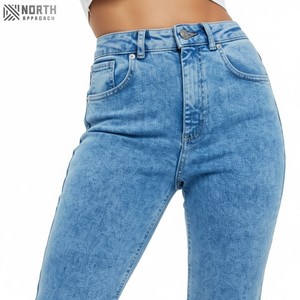 2025 otoño pantalones vaqueros rectos de cintura alta para mujeres y Pakistán cremallera transfronteriza moda Oem Odm mantenido - Product Image 4