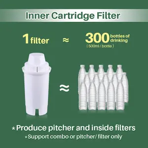 Filter karbon aktif dan Resin kompatibel 35557 OB03 107007 penurun limit pengganti Filter air untuk pitcher