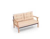 Fabriqué en Turquie, salon de jardin moderne 4 pièces, chaise et canapé en bois et métal, démontable, pour balcon et jardin, idéal pour les hôtels