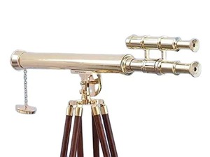 Collection nautique de télescope en laiton classique pour les amoureux des navires et les intérieurs à thème maritime - Product Image 2