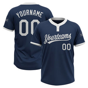 Camisetas de Béisbol y Sóftbol Personalizables, Camisetas Deportivas Transpirables de Sublimación con Dos Botones, con Nombre y Número de Equipo Personalizados - Product Image 6