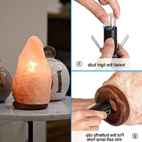 Lampe en sel rose de l'Himalaya naturel en gros, décoration d'intérieur, éclairage de bureau, prise personnalisée, lampe en sel