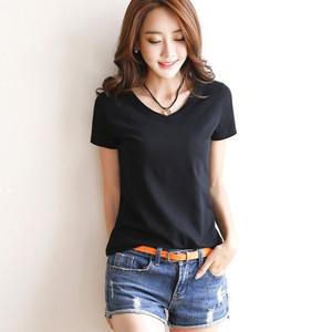 T-shirt femme sur mesure en coton doux de haute qualité à manches courtes T-shirt mode décontracté confortable et élégant vêtements d'été - Product Image 5