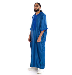 Nouveauté Ramadan Eid robe de prière Daffah Thobes fabricant OEM Services moderne 2025 broderie islamique Thobe JubbahFor hommes - Product Image 4