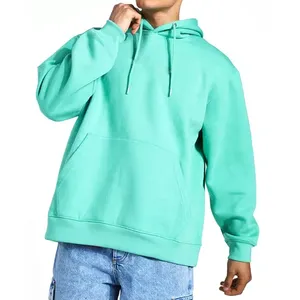 High Quality Blank Oversize Hoodie Street Wear Fashion Thick Fleece Drop Shoulder Plain Blank Custom Men Hoodies for selling