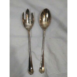 Or poli métal longue torsion brindille feuille fleur griffe et beaucoup d'autres poignée de styliste cuillère salade service café cuillère serveur ensemble - Product Image 3