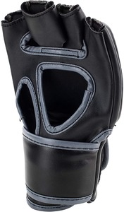 Gants de MMA demi-doigts en similicuir avec fermeture auto-agrippante unisexe pour entraînement, kickboxing et sparring - Product Image 2