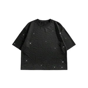 T-shirt surdimensionné vintage délavé à l'acide pour homme, avec impression sérigraphiée de haute qualité, effet soleil et flocage brillant - Product Image 1