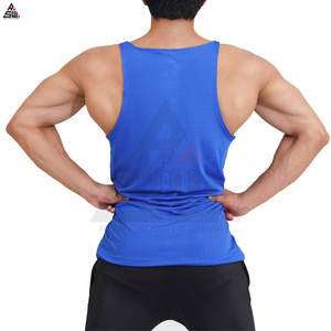 Vente chaude Personnalisé Couleur Unie Tricoté Casual Hommes Gym Débardeur À Séchage Rapide Respirant Coton/Fibre De Bambou - Product Image 2
