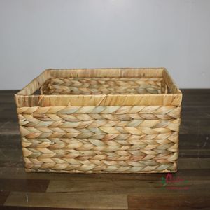 Natural Water Hyacinth Vintage Multifunction Plant Fiber <b>Storage</b> <b>Baskets</b> for Decoration and Organization - Product Image 3
