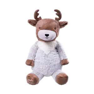 Qorvik the reindeer 100cm - Made in France - Brown reindeer Giant plush toy