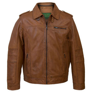 Veste de chasse en cuir de toile respirante de haute qualité pour hommes avec logo personnalisé de High Street nouveau design avec col montant manches complètes - Product Image 1