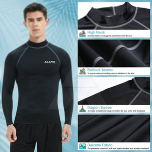 Pakistan Manufacture New Design Rash Guard Best Selling Solid Color Rash Guard Low MOQ Rash Guard - Product Image 5