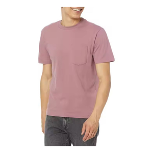 Camiseta informal de verano ODM/OEM para hombre, camisetas deportivas transpirables de secado rápido de manga corta con bolsillo en el pecho y logotipo personalizado para hombre - Product Image 1
