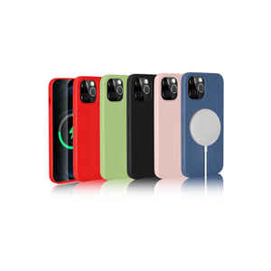 Coque en silicone rouge compatible sans fil SENK Silksafe pour iPhone 13 Pro Max, style Ins pour filles, coque arrière protectrice électro-plaquée - Product Image 4